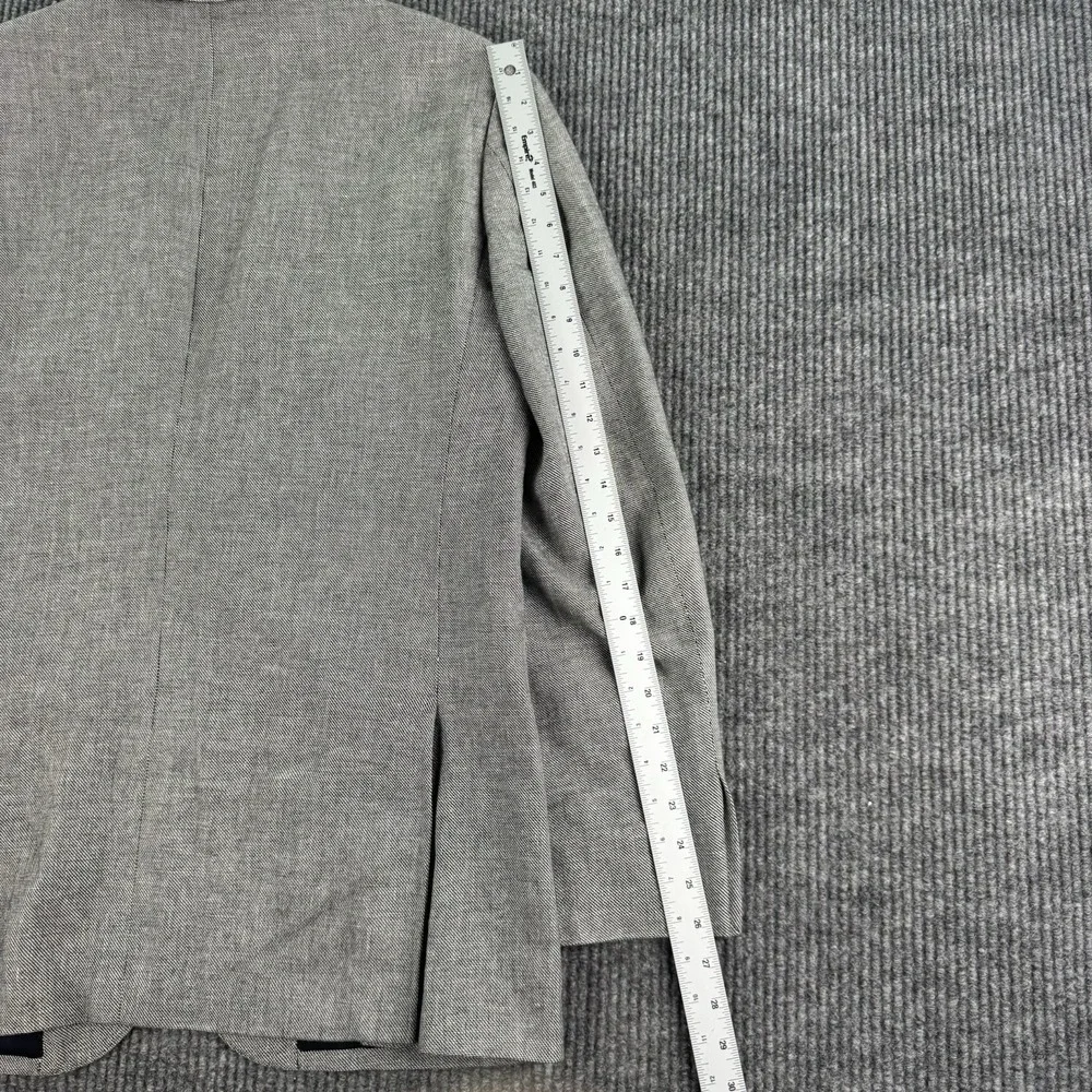 J.Crew Ludlow Suit Jacket 42L Gray Birdseye Cotton Italian Cloth Sport Coat